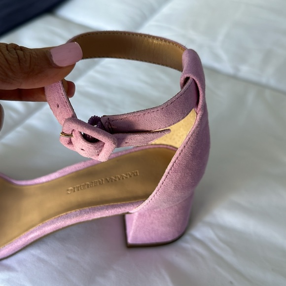 Banana Republic Lilac Suede Block Heeled Sandal - Picture 7 of 10